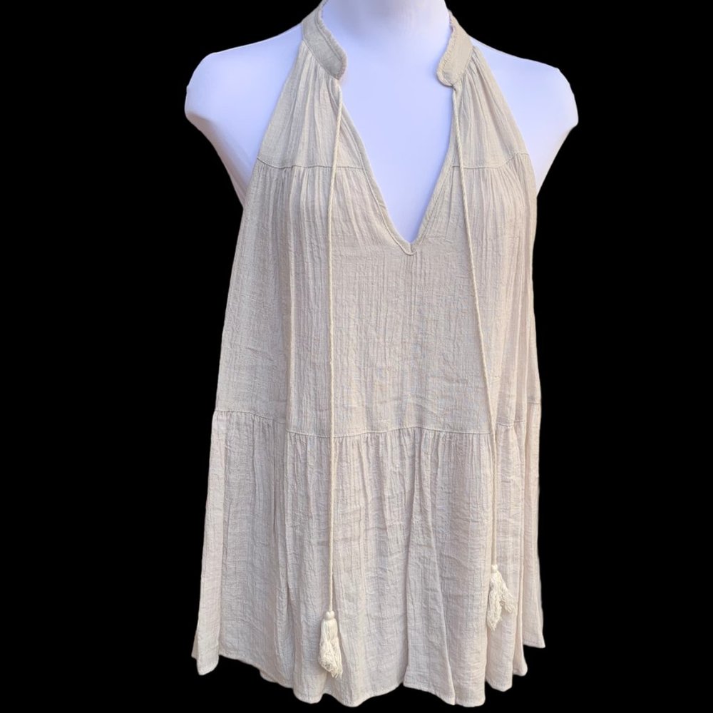 Wishlist Boutique Womens Tiered Sleeveless Swing Blouse M Medium NEW - Picture 2 of 4